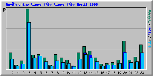 Användning timme för timme för April 2008