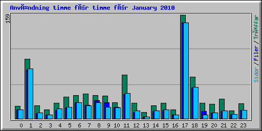 Användning timme för timme för January 2010