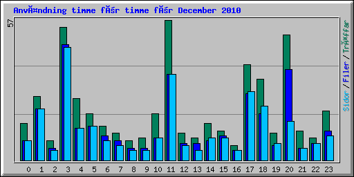 Användning timme för timme för December 2010