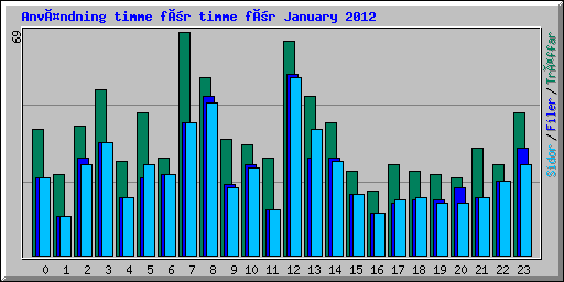 Användning timme för timme för January 2012
