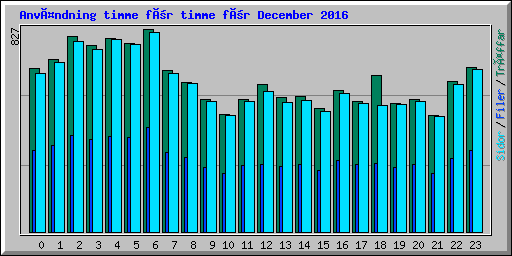 Användning timme för timme för December 2016