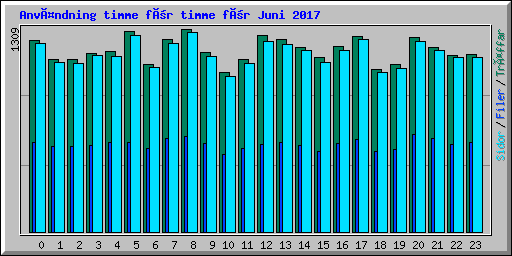 Användning timme för timme för Juni 2017
