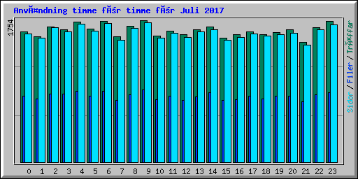 Användning timme för timme för Juli 2017