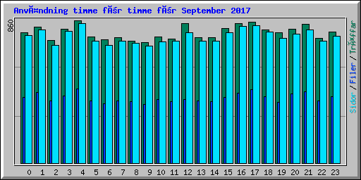 Användning timme för timme för September 2017